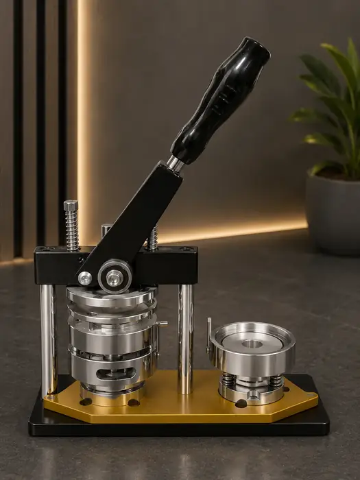 Heavy duty badge making machine for custom badges